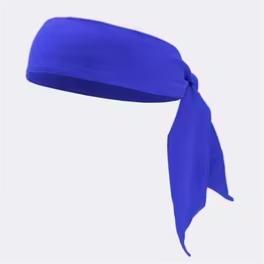 Bandeau bleu en satin 
